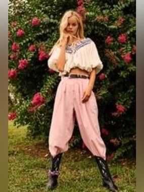 Free People Lotta Love Linen Trousers